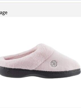 Isotoner Micro Terry Sport Hoodback Slippers. Spa Comfort. Gift. NWT